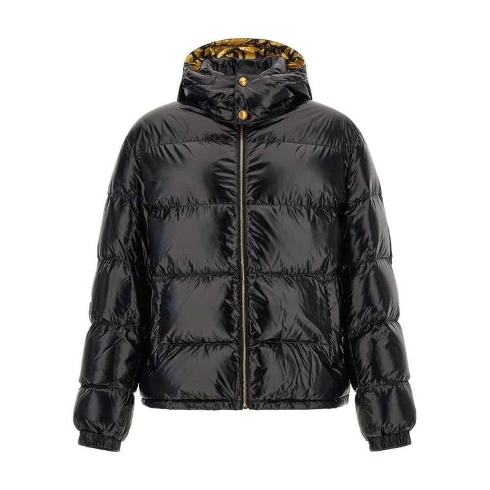 Versace Black Nylon Full-Length Men's Jacket
